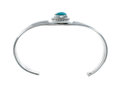 Turquoise Navajo Sterling Silver Tear Drop Cuff Bracelet X10392